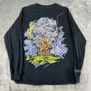 Isaiah‎ Rashad Shirt Mens Size M Black The House is Burning TDE Long Sleeve Rap